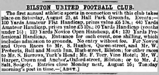 1897-98 Athletic Sports Event BUFC Sporting Life